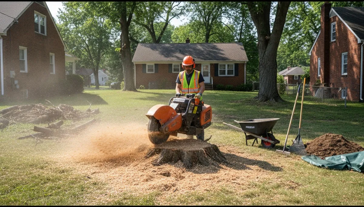 Professional stump grinding service for Duquesne, PA homeowners by Pittsburgh tree removal experts