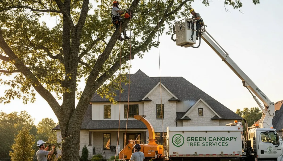 Arborist trimming tree branches in Pittsburgh, PA for professional crown and branch maintenance