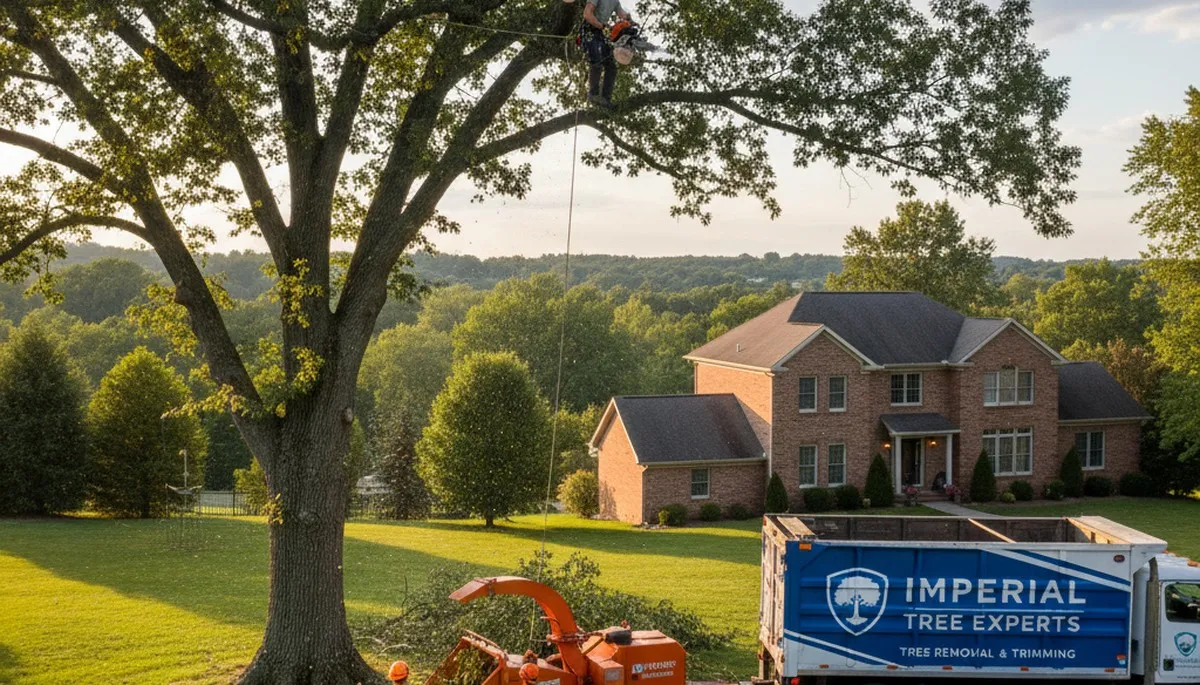 Professional tree removal service in Pittsburgh PA safely clearing trees for residential properties